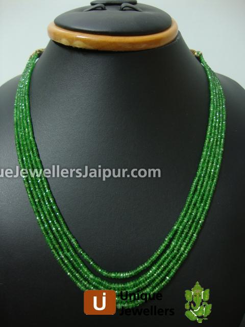 Tsavorite Faceted Roundelle Beads